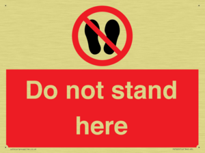 Do not stand here